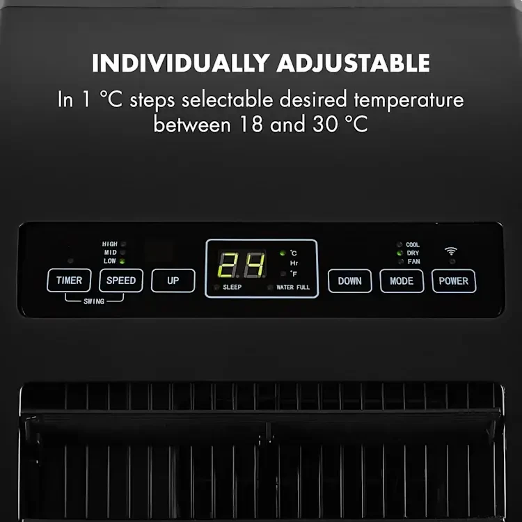 Кондиціонер мобільний Klarstein Metrobreeze Rom 29-49 м² 10 000 BTU A+ Wi-Fi - фото 9 Кондиціонер мобільний Klarstein Metrobreeze Rom 29-49 м² 10 000 BTU A+ Wi-Fi - фото 9