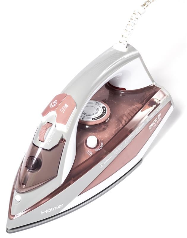 Утюг Holmer HIT-2535 2500 Вт паровой удар 130 г/мин 350 мл White/Lilac (620186) - фото 8 Утюг Holmer HIT-2535 2500 Вт паровой удар 130 г/мин 350 мл White/Lilac (620186) - фото 8