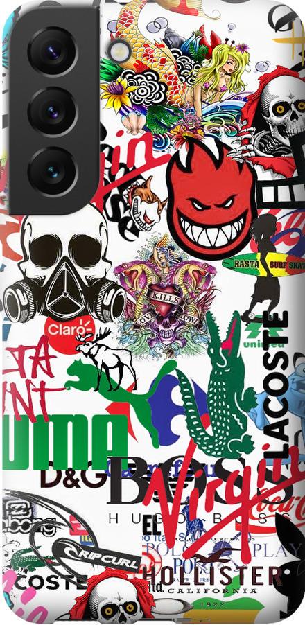 Чехол на Samsung Galaxy S22 Many different logos (4022u-2494-42517) Чехол на Samsung Galaxy S22 Many different logos (4022u-2494-42517)