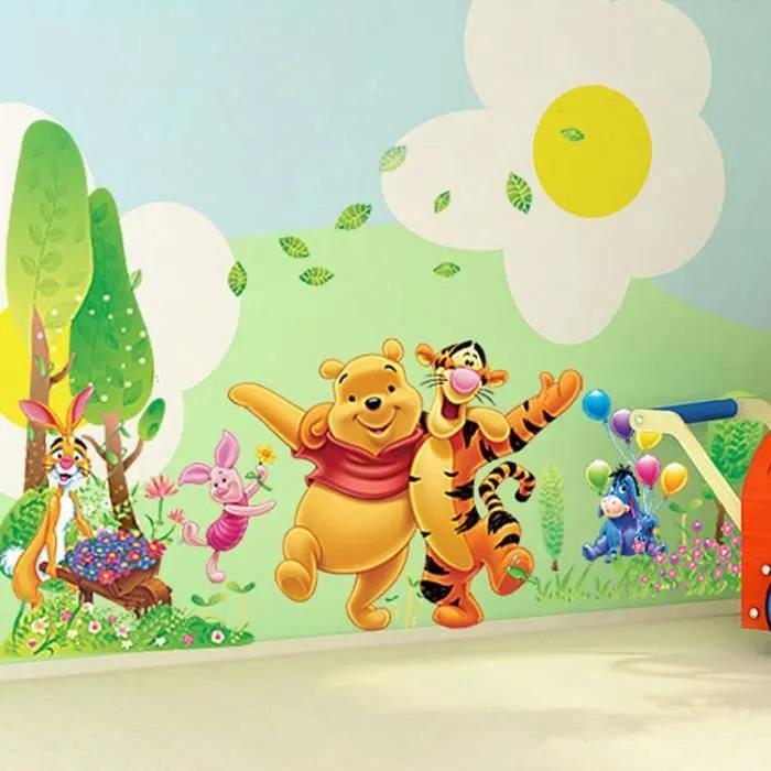 Наклейка вінілова Мультяшні тварини Winnie the Pooh для дитячої кімнати 60х90 см - фото 4