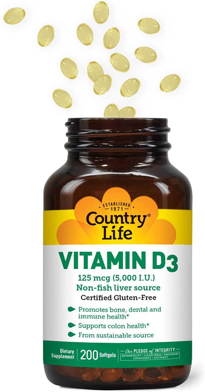 Витамины Vitamin D3 5000 IU 200 softgels
