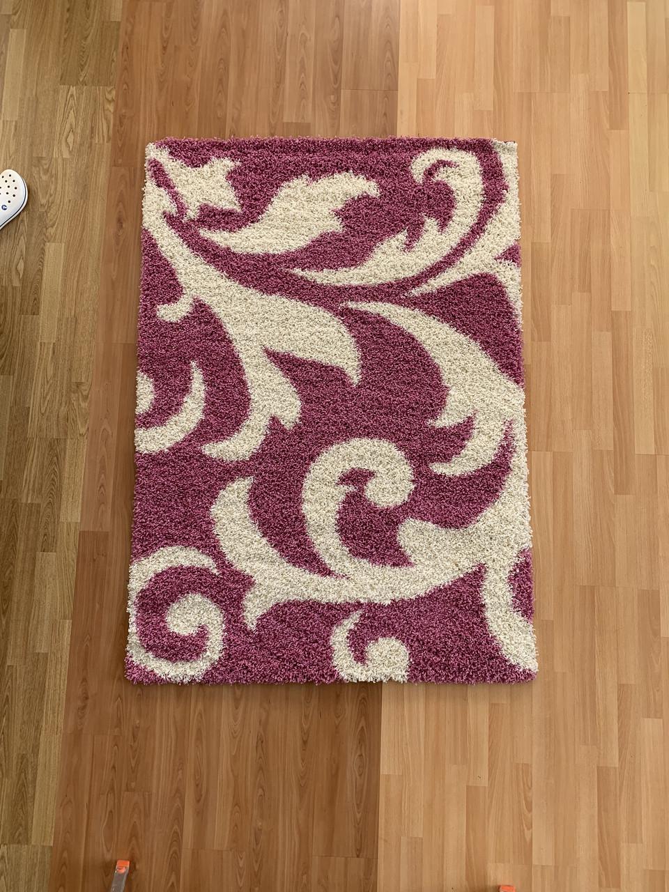 Ковер прямоугольный высоковорсовый мягкий гипоаллергенный 80х150 см Розовый (2697929292)