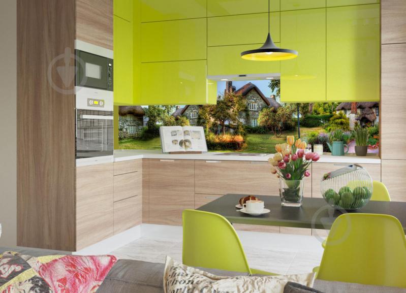 Наклейки кухонный фартук Zatarga Сказочный домик 650х2500 мм Зеленый (Z180098/1)