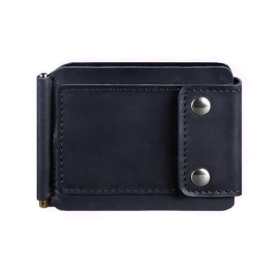 Портмоне мужской кожаный BlankNote 10.0 зажим для денег Crazy Horse Синий (A-026813)
