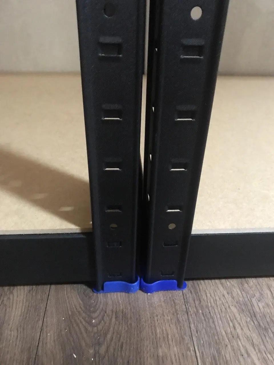 Стелажі металеві 4 штуки 180х320х40 см МДФ/ДСП 175 кг на одну полицю крашені 5 полиць х4 Чорний - фото 5