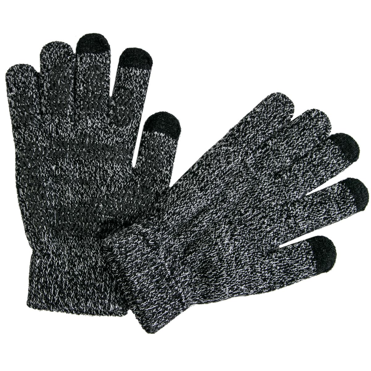 Зимние перчатки с сенсорными пальцами вязаные Темно-серый (1009151-DarkGray)