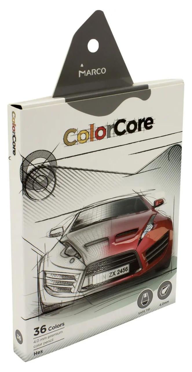 Набір кольорових олівців Marco ColorCore 36 кольорів