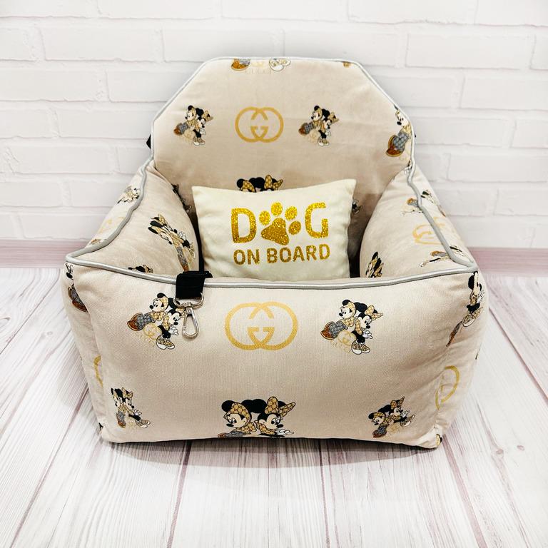 Автокресло для собак Amore mio Cane Small Mikky Gucci до 5 кг 50х45х25 см (CS-0023) - фото 3