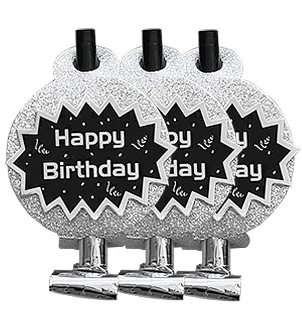 Дудки язычки Happy Birthday silver 13 см 5 шт. (135529) Дудки язычки Happy Birthday silver 13 см 5 шт. (135529)