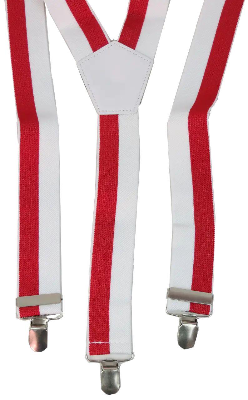 Підтяжки чоловічі широкі Free&Easy Polska для штанів Білий/Червоний (161761) - фото 2 Підтяжки чоловічі широкі Free&Easy Polska для штанів Білий/Червоний (161761) - фото 2