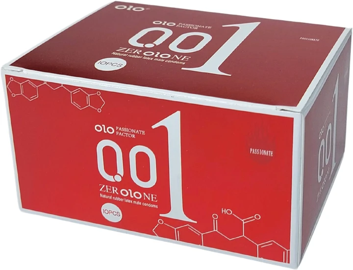 Презервативы OLO ZerolONE 0,01 мм с разогревающим возбуждающим эффектом ультратонкие 10 шт.