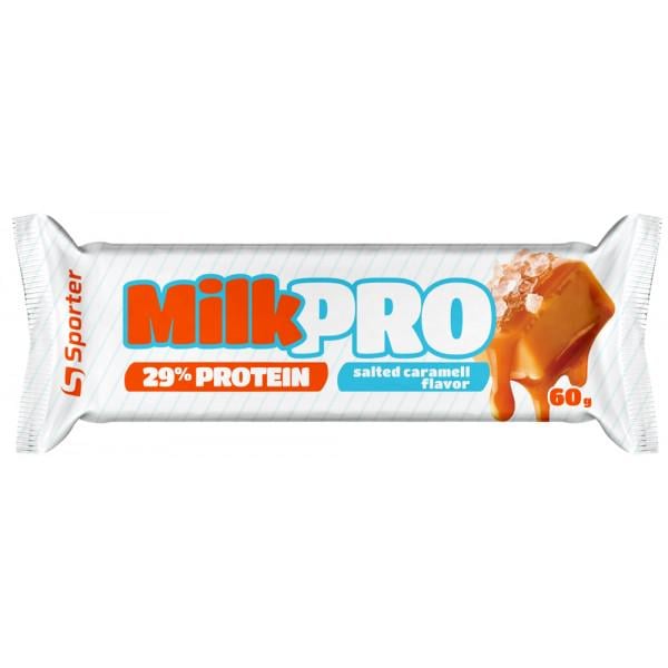 Батончик протеїновий Sporter Protein Bar Milk Pro salted caramel flavor 60 г