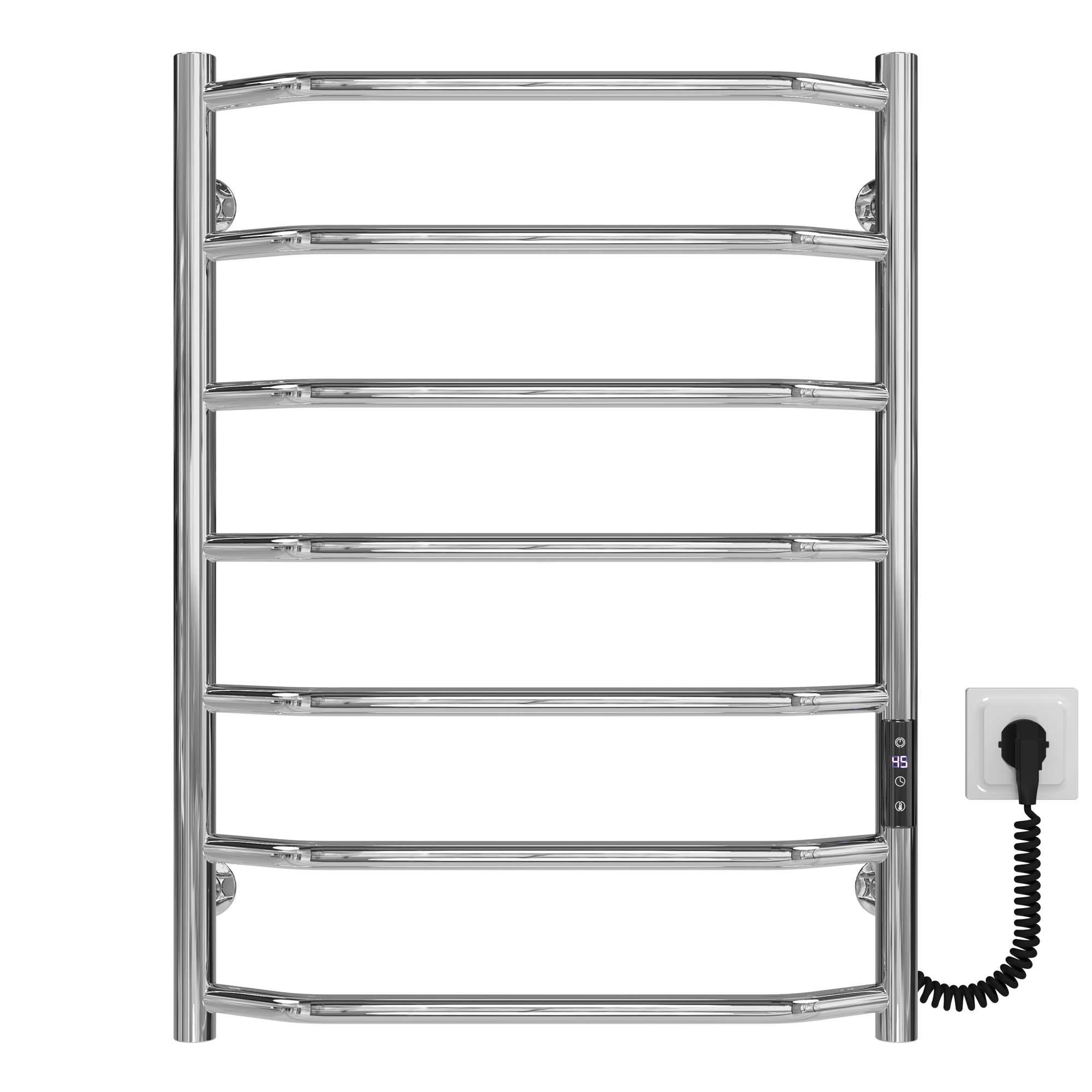 Полотенцесушитель электрический Deffi Трапеция П7 JD03 правое подключение нержавеющая сталь 500х700 мм Хром (C.TR.70.50.7.E.C.R.1)