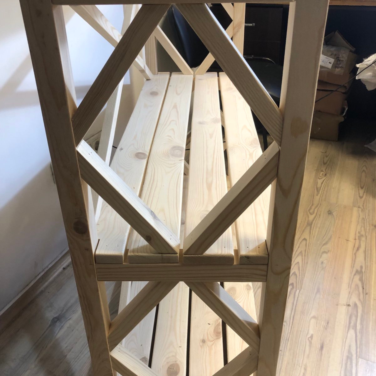 Стелаж з дерева Бежевий (СДХ002) - фото 4