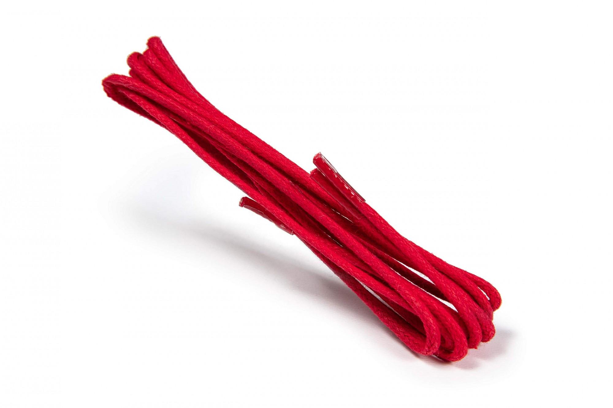 Шнурки для взуття Kaps вощені тонкі 90 см Червоний