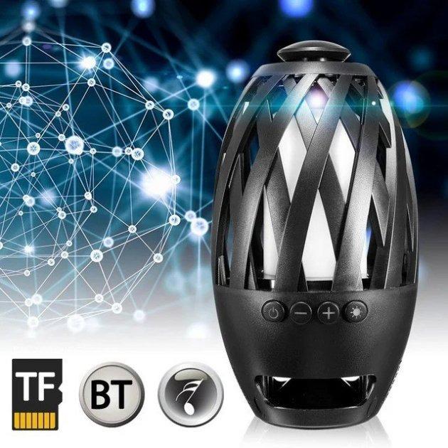 Беспроводная колонка Atmosphere BTS-596-2S c LED Bluetooth Black - фото 11