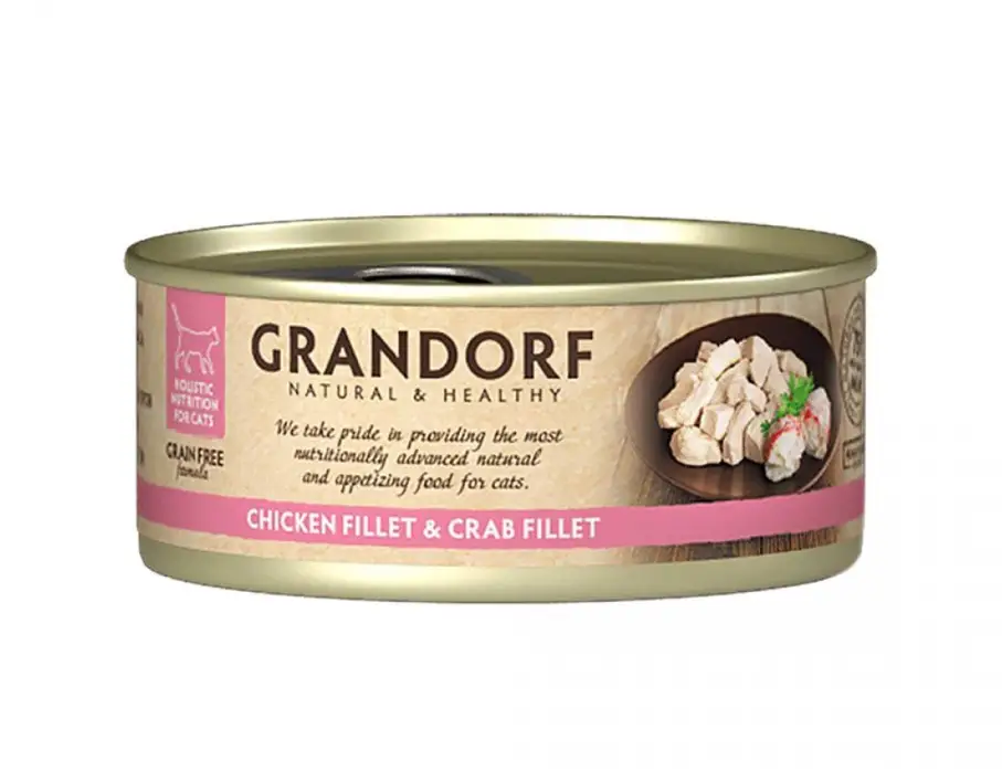 Корм влажный для кошек Grandorf CHICKEN FILLET & CRAB FILLET куриная грудка с мясом краба 70 г Корм влажный для кошек Grandorf CHICKEN FILLET & CRAB FILLET куриная грудка с мясом краба 70 г