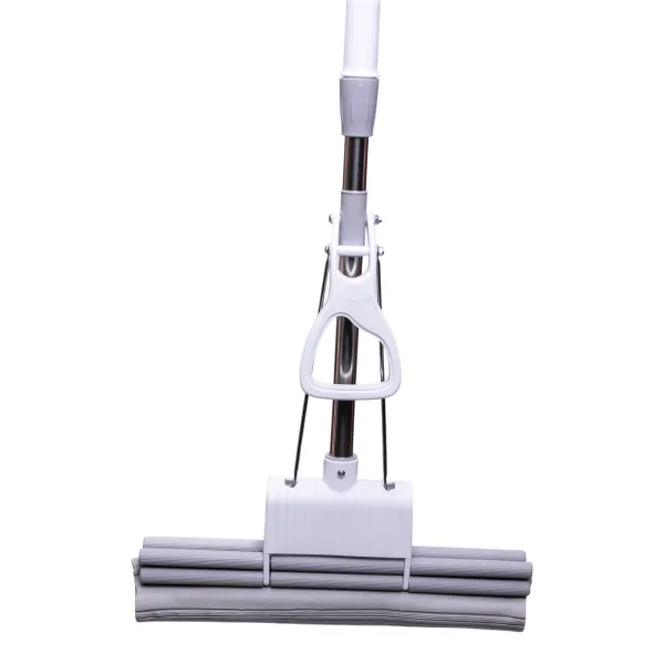 Швабра для пола с роликовым отжимом 115 см Серый (HP-35015-33) - фото 4