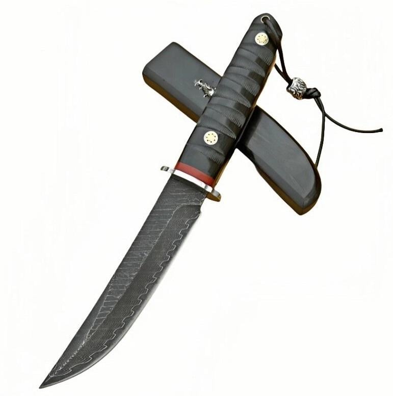 Мисливський ніж ручної роботи з дамаської сталі Irai Utaki Мисливський ніж ручної роботи з дамаської сталі Irai Utaki