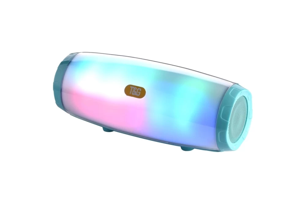 Портативна колонка бездротова TG-165C LED RGB Ментоловий (373602)