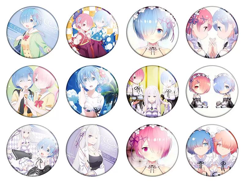 Набір значків Аніме ReZero 12 шт. (NZN00337)