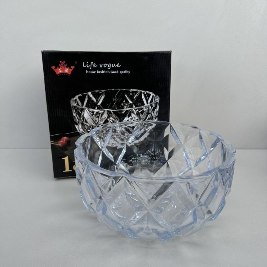 Салатник стеклянный Yujing GlassWare для конфет/печенья/фруктов 25 см (3638/7081-4)