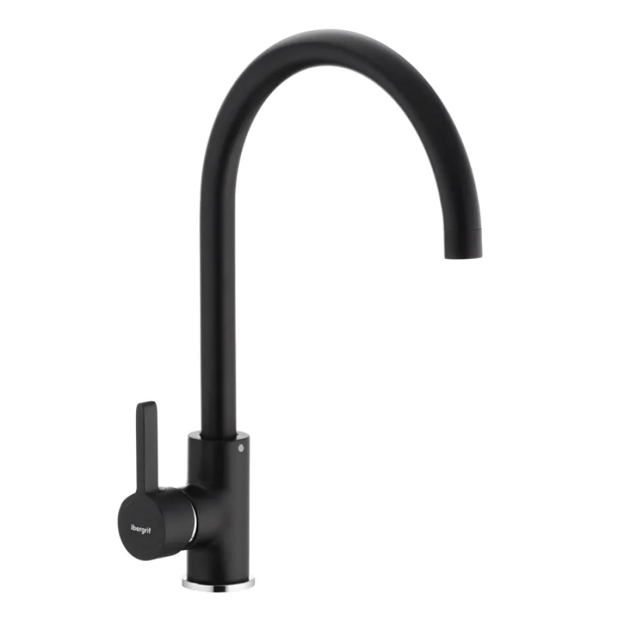 Смеситель для кухни однорычажный IBERGRIF M22118B Black (IB0080)