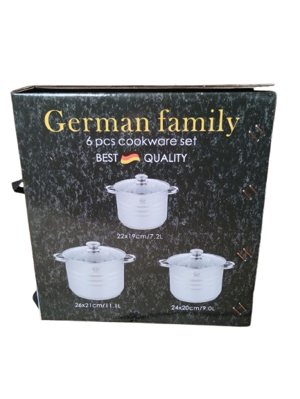 Набір каструль з кришками German Family GF-2037 нержавіюча сталь 6 пр. (GF-2037) - фото 7 Набір каструль з кришками German Family GF-2037 нержавіюча сталь 6 пр. (GF-2037) - фото 7