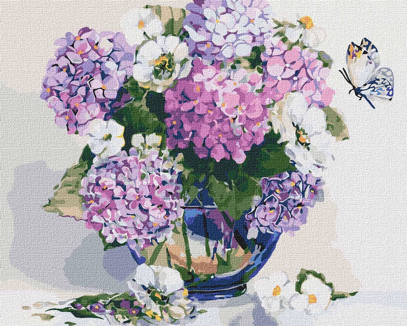 Картина по номерам Идейка Шикарная гортензия 40x50 см (Id-KHO2083)