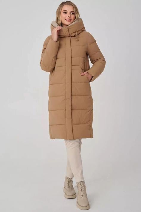 Пуховик кенгурушка р. 48 Бежевый (1202w\48)