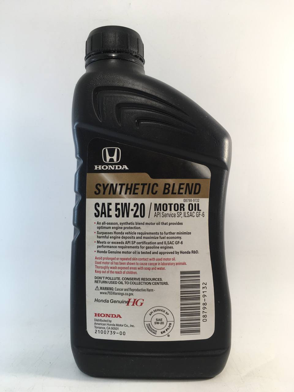 Моторное масло Honda Synthetic Blend SP GF-6 5W-20 0,946 л (87989032)