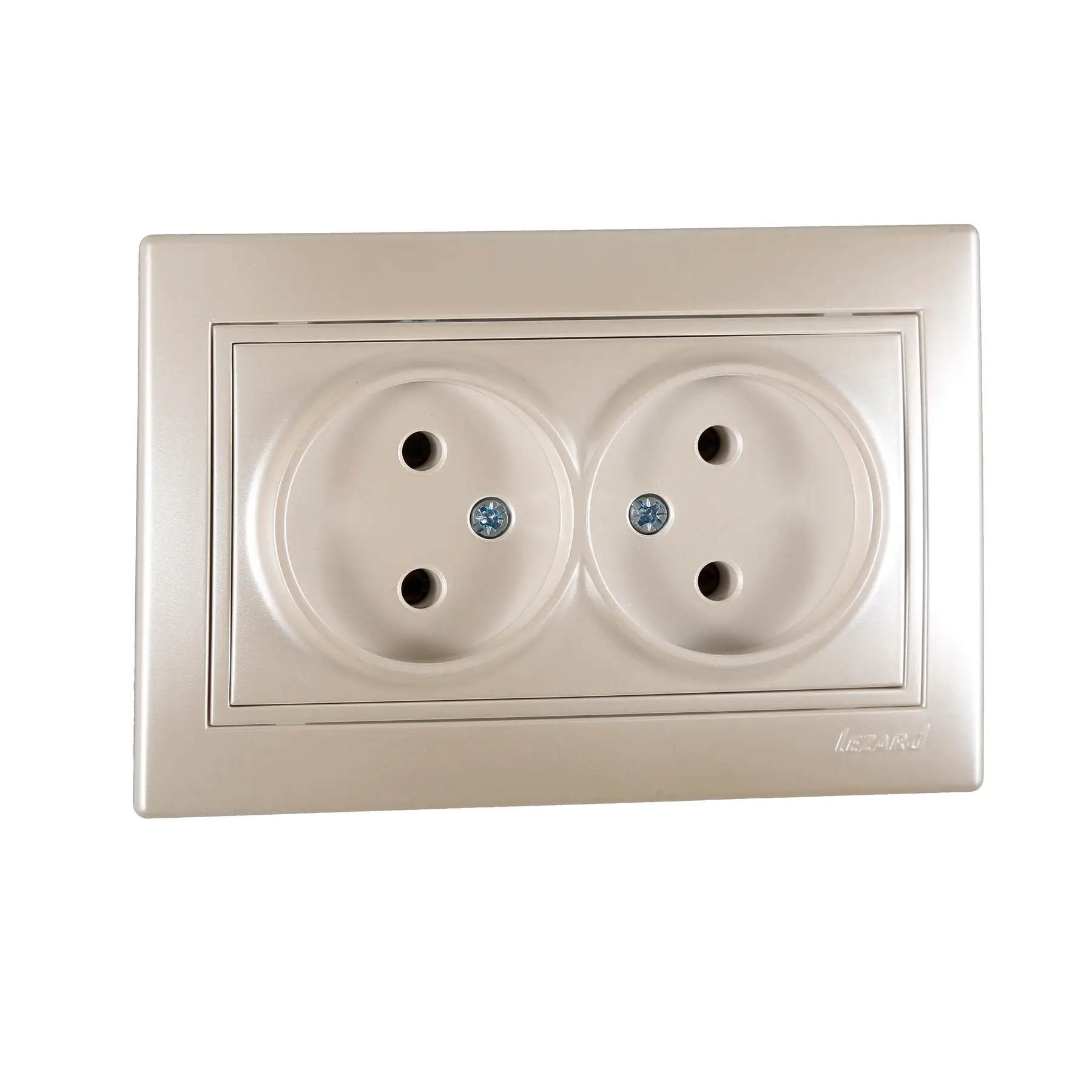 Розетка Lezard Mira 2-я Белый перламутр