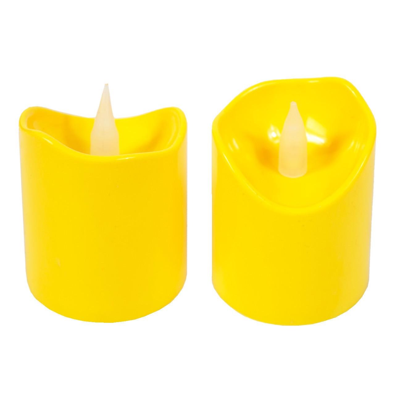 Набор ночников Свеча на батарейке 2 шт. 7 см Желтый (7G-H-1576W)