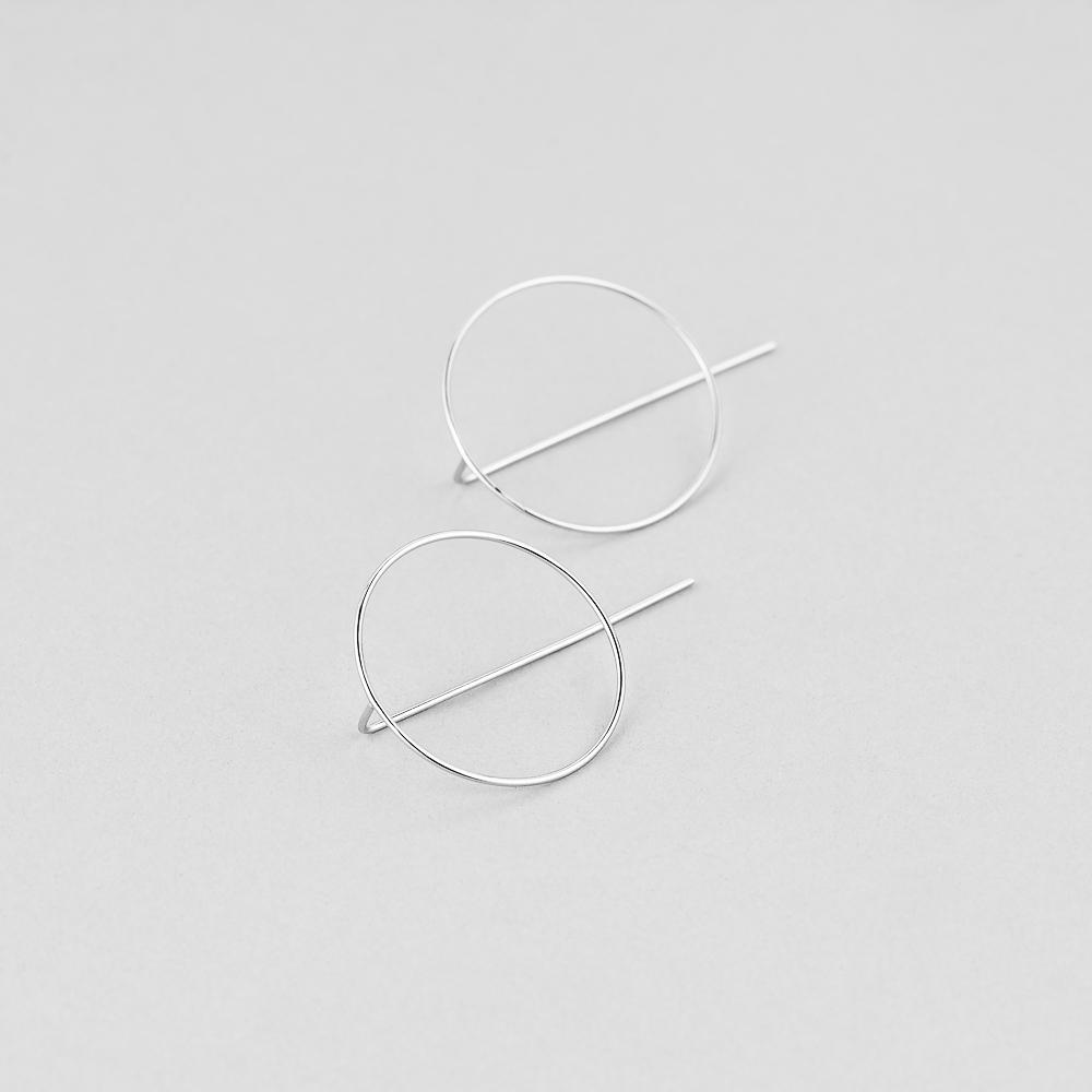 Серебряные серьги Minimal Безупречность (667)