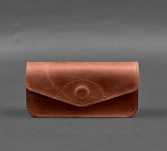 Сумка-футляр для окулярів шкіряна Crazy Horse Світло-коричневий (A-028124)