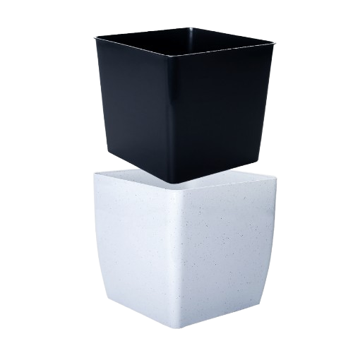 Вазон Алеана Квадро низький 16x16x15,5 cм Stone (УТ000103394) Вазон Алеана Квадро низький 16x16x15,5 cм Stone (УТ000103394)