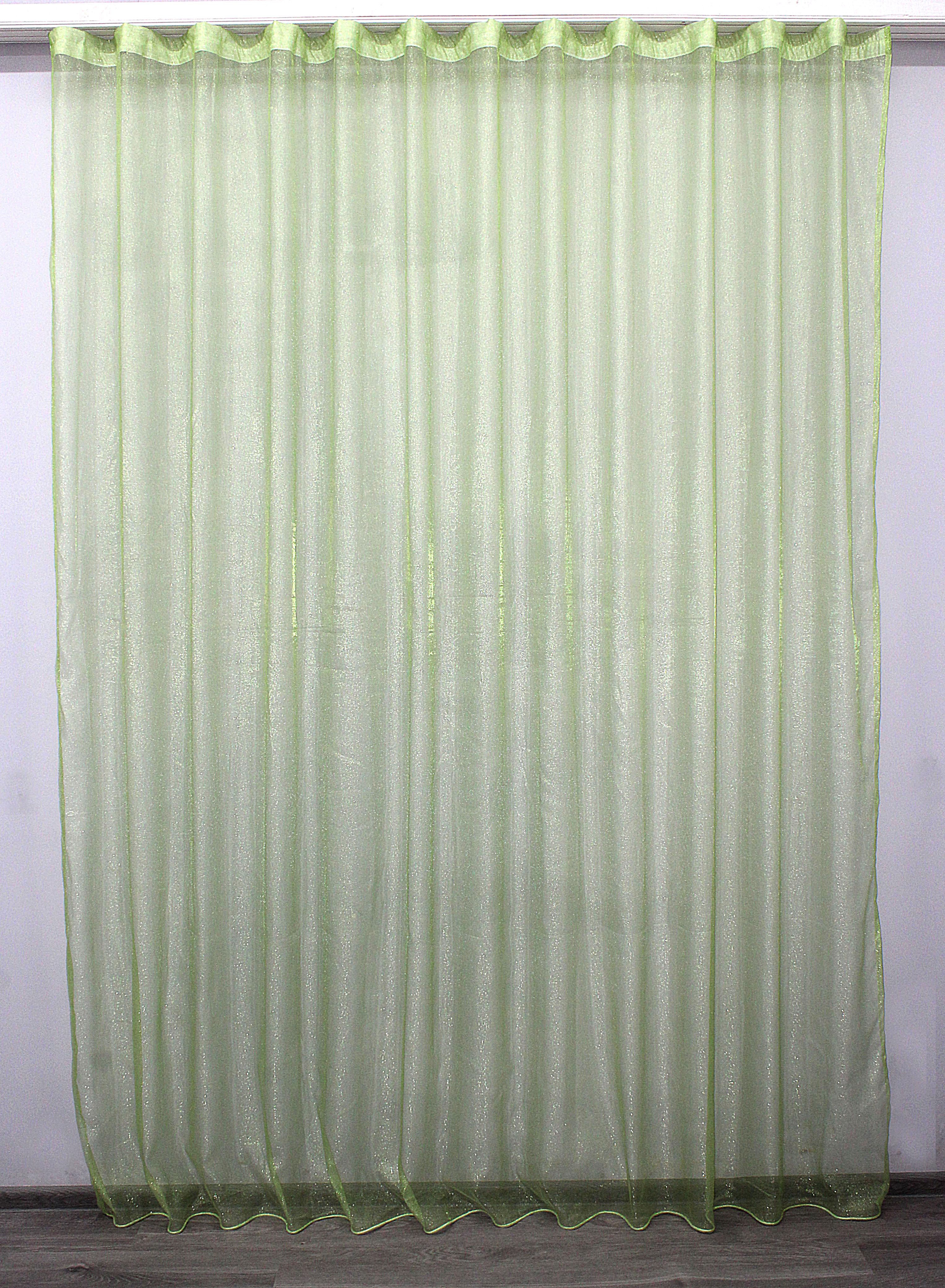 Тюль VR-Textil 1123т Батист з люрексовою ниткою 250х270 см Салатовий (42-0265)