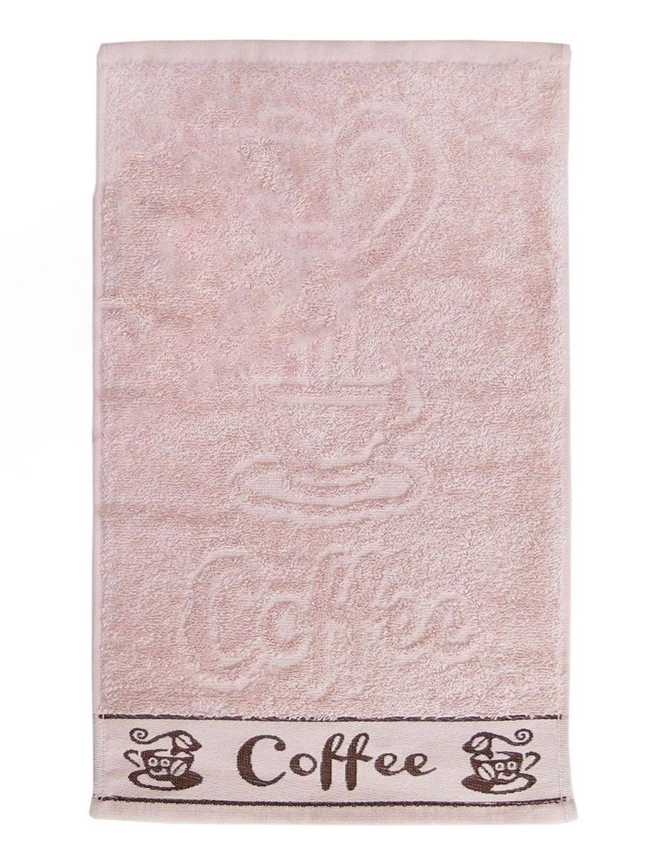 Полотенце Parisa J-194 coffee 420 г/м2 30x50 см Пудровый (21655)
