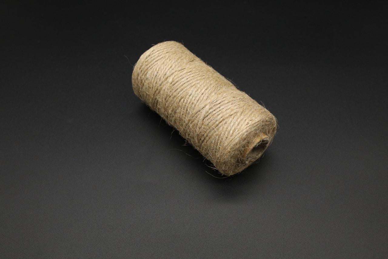 Шпагат джутовый натуральный льняной витой 1,5 мм 200 м (LF-001-2)