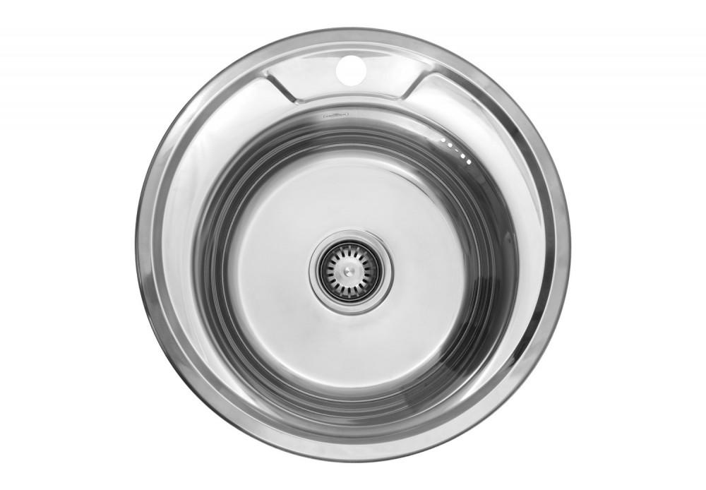 Кухонная мойка KRONER KRP Polierte-490 D0.6T180