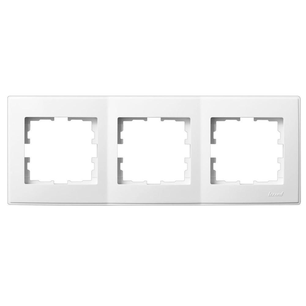 Рамка тримісна горизонтальна Lezard Lesya без вставки Білий (00000013132)