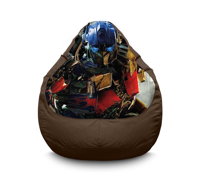 Кресло мешок iPuff Transformers Optimus face Оксфорд XXL 90х125 см Коричневый