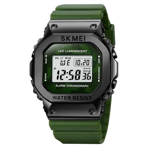 Часы наручные мужские Skmei 1851AG 39 мм Black/Green (595743)