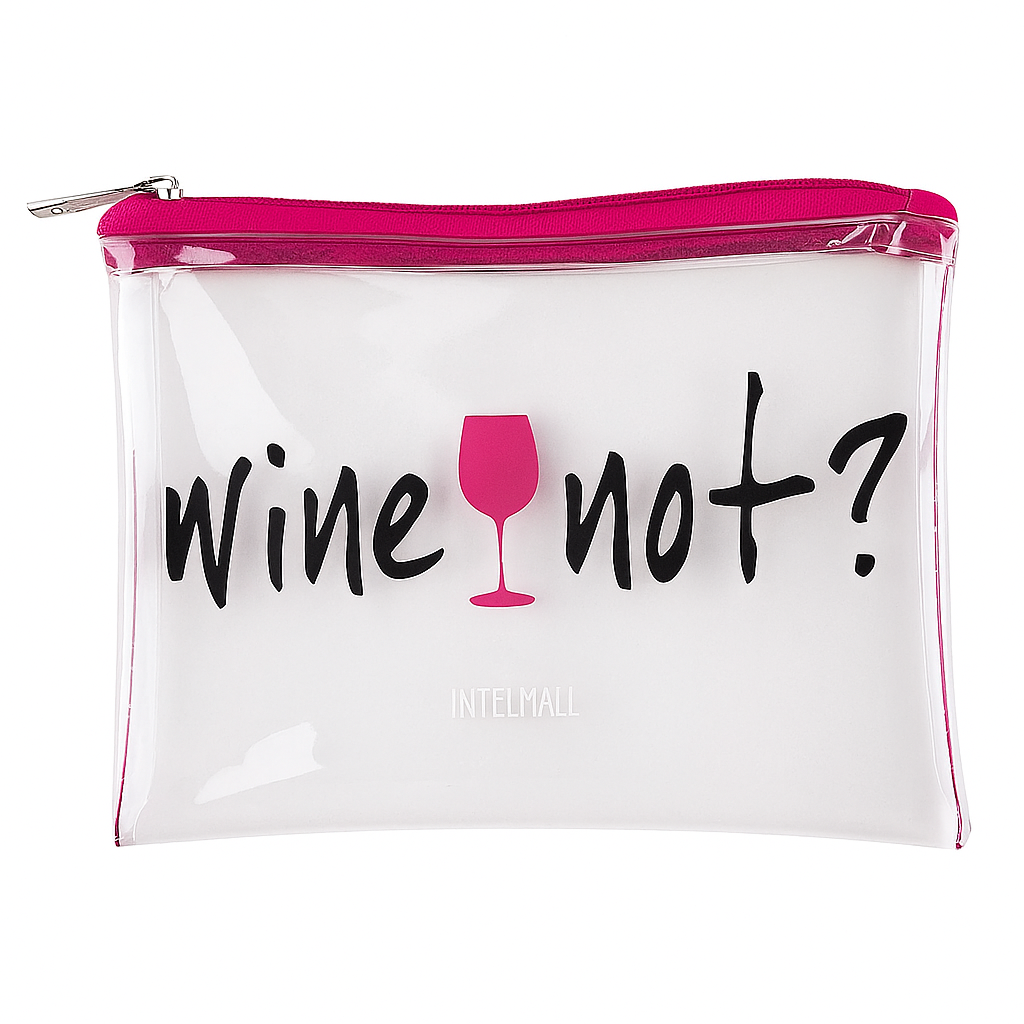 Косметичка пластиковая Presentville Visible Wine not Прозрачный (KPR_19A029_ROZ)