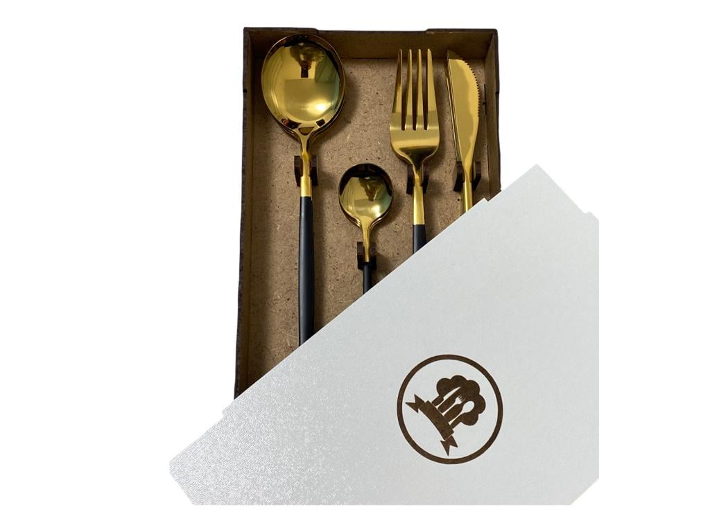 Набор столовых приборов Kitchen на 2 персоны Черный (4748242) - фото 3 Набор столовых приборов Kitchen на 2 персоны Черный (4748242) - фото 3