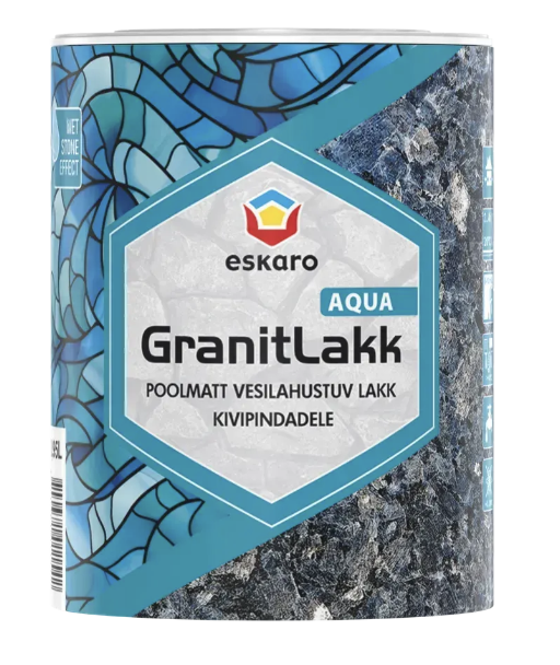 Лак акриловый декоративный для камня Eskaro GRANIT LAKK AQUA 0,95 л (1981506231)