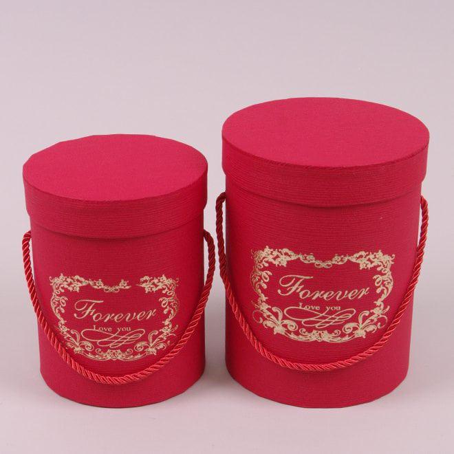 Комплект коробок для цветов Flora 3 шт. Красный 2 шт. (41300)