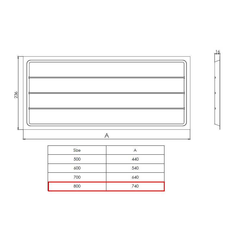 Сушарка для посуду 800 мм без рами Чорний - фото 8 Сушарка для посуду 800 мм без рами Чорний - фото 8