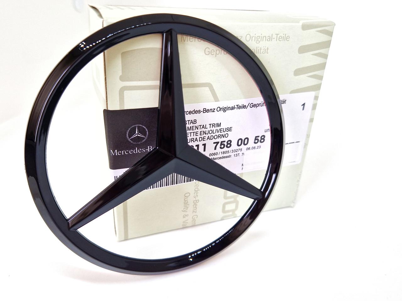 Эмблема на крышку багажника W211-W210 Mercedes A2117580058 Black gloss (2351135827)