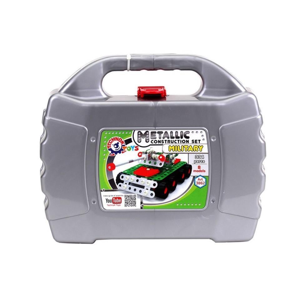 Конструктор детский металлический ТехноК 3862TXK Милитари 334 детали (24824)